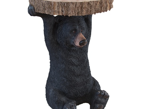  动物熊边桌3d模型 