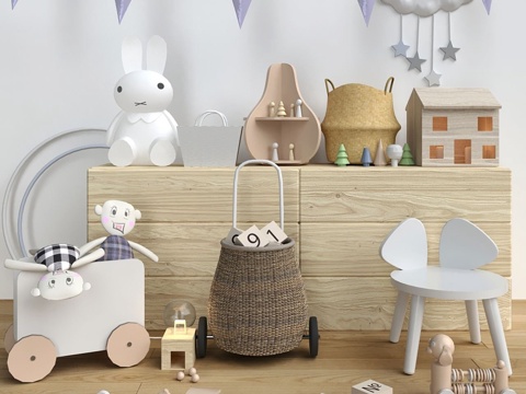  玩具装饰儿童房3d模型 