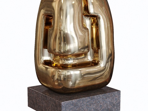  弗朗索瓦·斯塔利创作的双子雕塑3d模型 