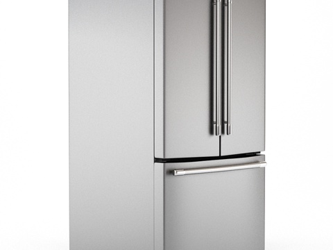  KitchenAid 25.2立方英尺法式对开门冰箱3d模型 