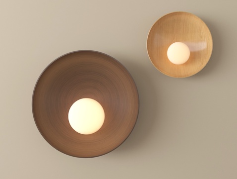 侘寂简约壁灯su模型