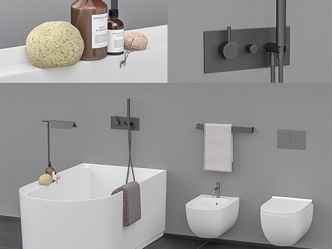  Ceramica Cielo 浴室套装3d模型 