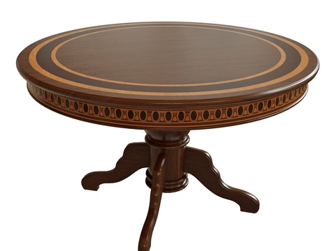  贴面餐桌013d模型 