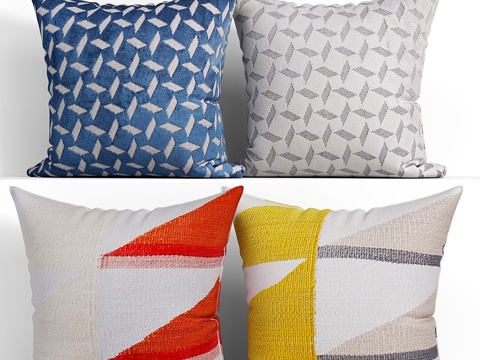  装饰靠垫套装160 折射角度与圆周率3d模型 