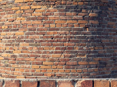  带损伤的砖墙（材质）3d模型 