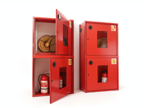 消防柜消防栓灭火器su模型