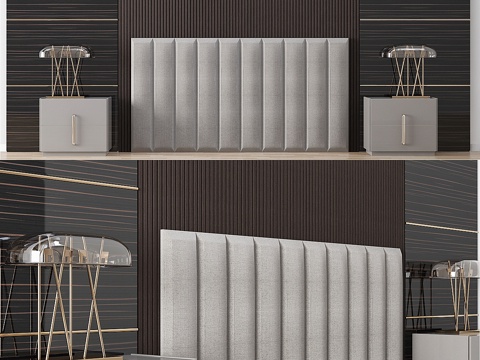  壁挂床头板系列 № 0043d模型 