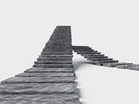  现代石板 石板台阶 汀步石板 老石板台阶 乡村毛石台阶 自然su模型 