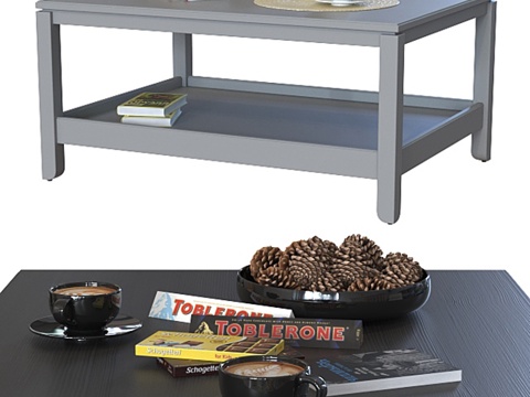  宜家哈夫斯塔咖啡桌3d模型 