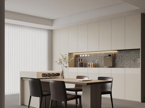 现代餐厅su模型