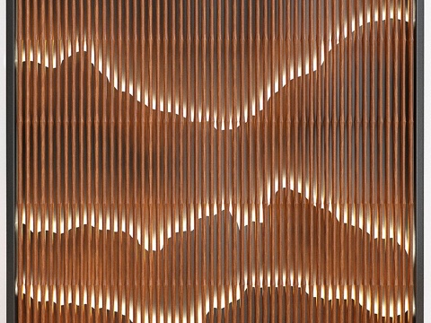  3D墙板 №143d模型 