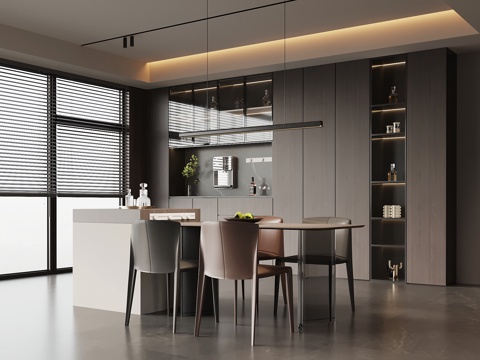  意式餐厅3d模型 