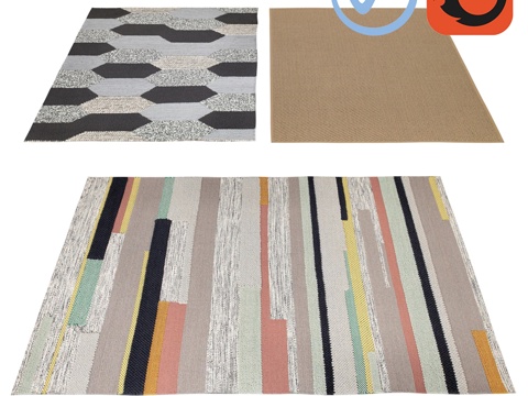  无绒毛地毯IKEA 013d模型 