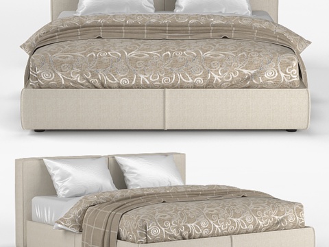  Dantone康科德床3d模型 