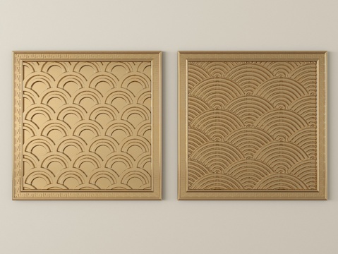  现代雕花 浮雕su模型 