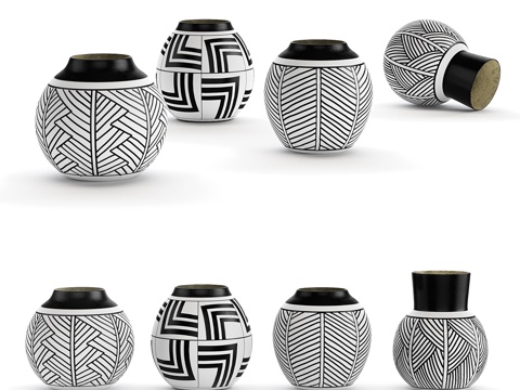  彩绘装饰3d模型 