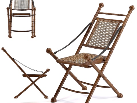  殖民地折叠椅3d模型 