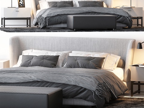  MINOTTI 6床具3d模型 