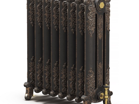  铸铁暖气片3d模型 