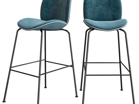  Gubi - 甲虫吧椅3d模型 