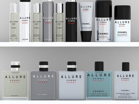  魅力男士运动套装3d模型 