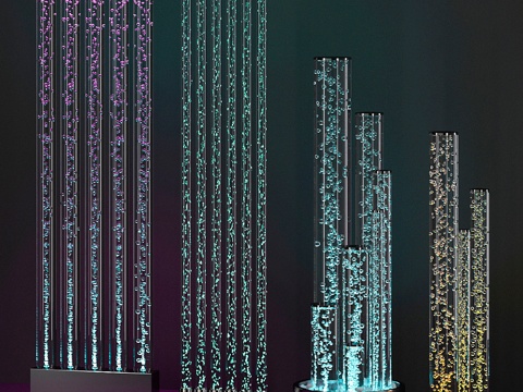  泡泡柱与柱廊3d模型 