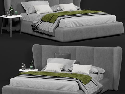  迪特雷意大利Opus床3d模型 