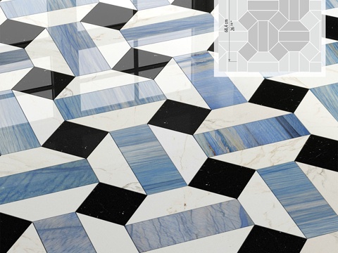  瓷砖 Sicis SiciStone Toral Blue3d模型 