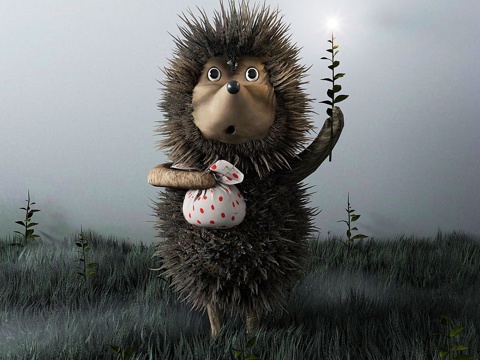  雾中刺猬3d模型 