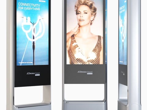  德高广告广告立牌3d模型 