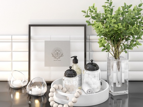  SELIVERSTONE浴室装饰套装№63d模型 