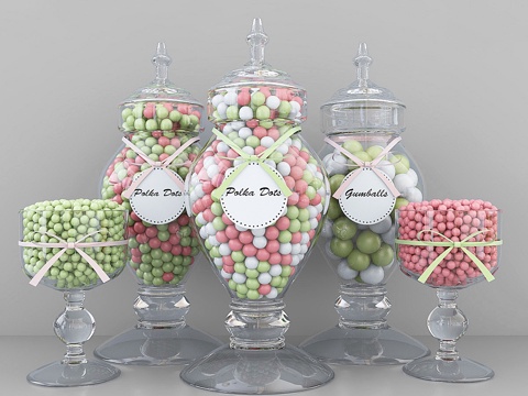  波点糖果罐3d模型 