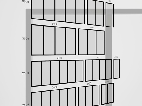  彩绘玻璃，全景窗户3d模型 