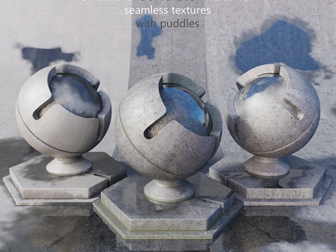  混凝土材质73d模型 