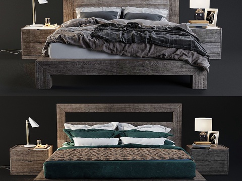  Huppe Cloe现代卧室套装3d模型 