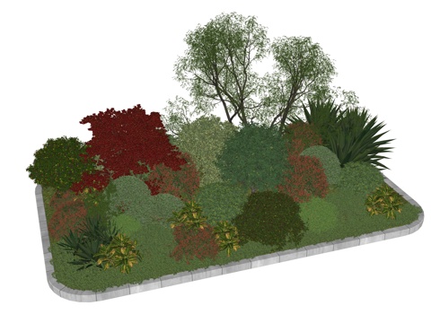  景观绿植植物组合su模型 