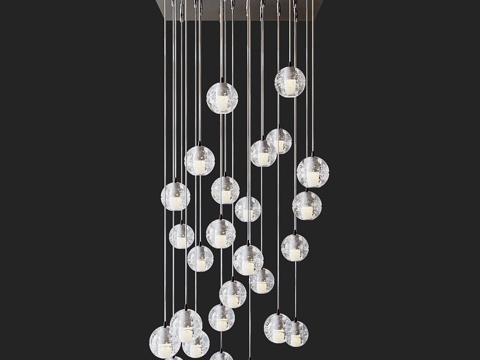  Bocci 26号水晶玻璃球灯，设计师Omer A3d模型 