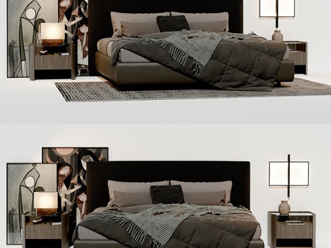  Poliform Bruce床3d模型 