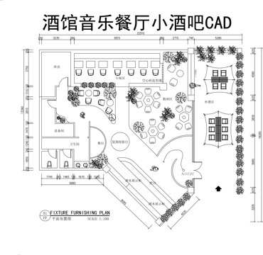 酒馆音乐餐厅小酒吧CADcad施工图