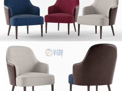  Deephouse。法兰克福椅3d模型 