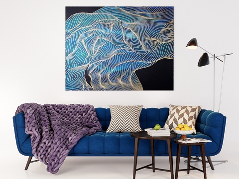  客厅套装3d模型 