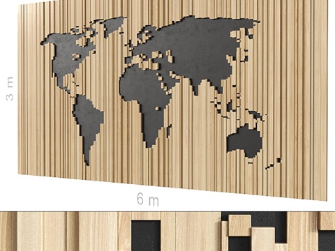  装饰墙 133.3d模型 