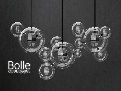  G &amp; C Bolle 14 泡泡灯 CLEAR BLACK3d模型 