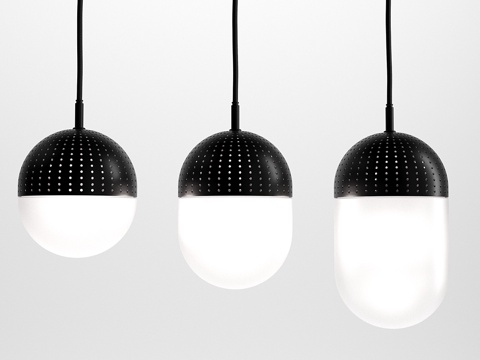  Woud点状吊灯3d模型 