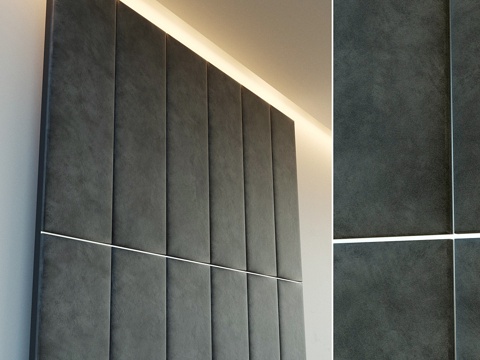  装饰墙。软质面板。213d模型 