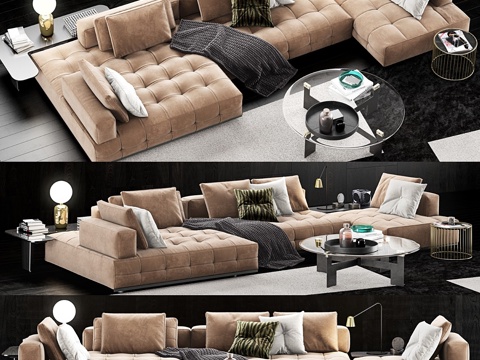  Minotti Lawrence 家族沙发3d模型 