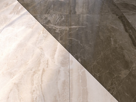  大理石地板套装17 - Vray材质3d模型 