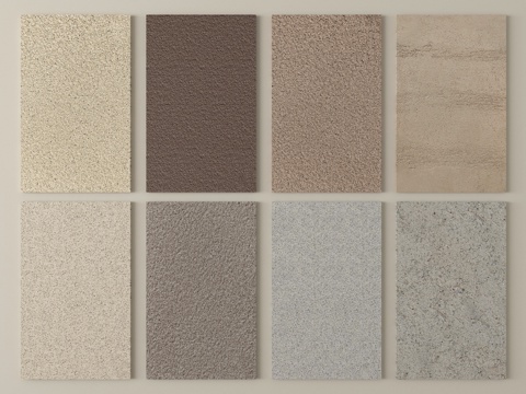  现代涂料 艺术漆 微水泥墙面 真石漆 肌理漆3d模型 