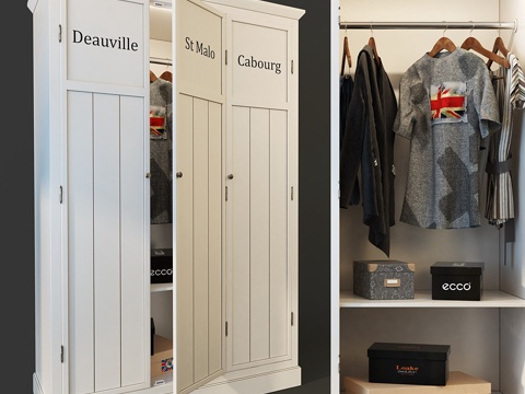  三尖瓣衣柜 Palermo . 杂物柜3d模型 