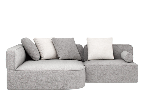  现代简约多人沙发 转角沙发 抱枕3d模型 